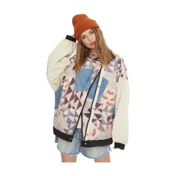 Free People Jackets & Blazers - Free People Quilted Oversized Bomber Jacket Medium NWOT